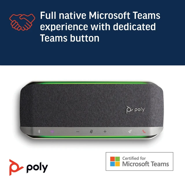 Alt view image 3 of 7 - Poly Sync 40 Microsoft Teams Certified Speakerphone