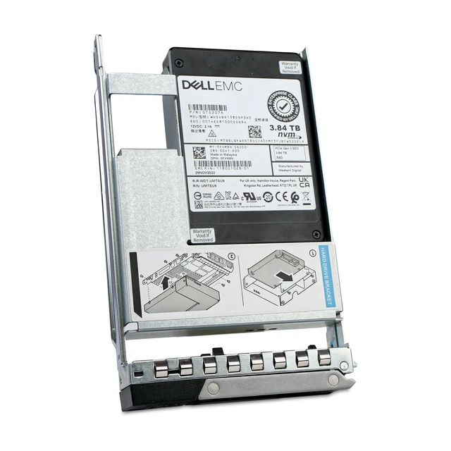 Alt view image 6 of 7 - Dell 3.84TB PCIe Gen 3.1 x4 4GB/s 3D TLC U.2 NVMe 3.5" SSD 0FVM8N Hybrid G16