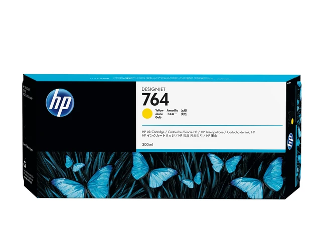 Main image of HP 764 300-ml Yellow DesignJet Ink Cartridge, C1Q15A