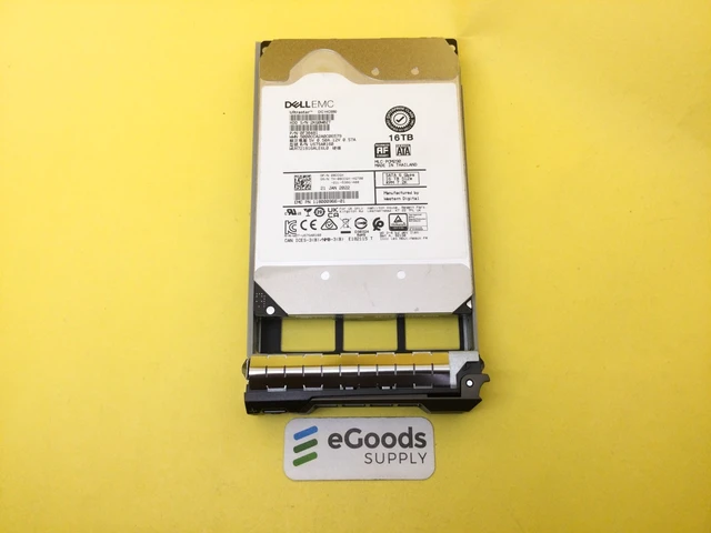 Alt view image 2 of 3 - 8CCGH DELL EMC 16TB 7.2K SATA 6Gbps 512e 3.5'' HDD WUH721816ALE6L0 08CCGH