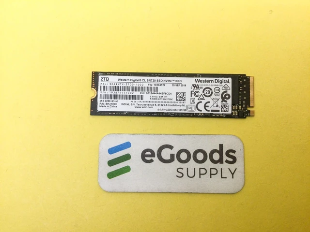 Main image of SDAQNTX-2T00 WD CL SN720 2TB SED NVMe M.2 SSD SDAQNTX-2T00-1022