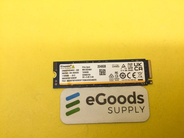 Alt view image 3 of 4 - OM8SGP42048K2-A00 Kingston 2TB M.2 2280 PCIe 4.0 x4 NVMe TLC SSD