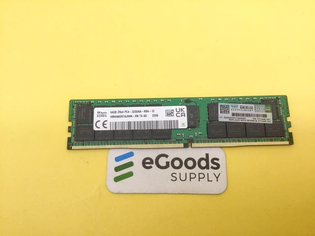 Main image of HPE Samsung 64GB 3200AA M39A8G40AB2-CWE RAM P11446-1A1 P20504-001 P07650-B21