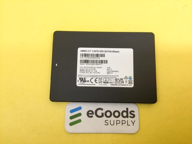 Alt view image 2 of 2 - Samsung SM883 Series 3.84TB SATA 6Gbps 2.5" Internal SSD MZ-7KH3T80