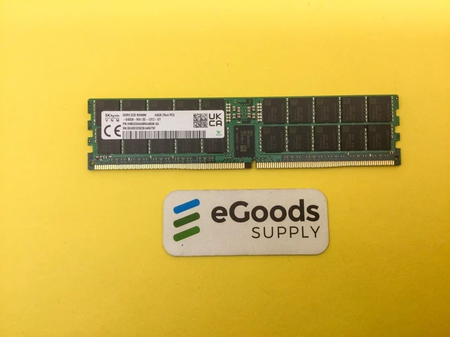 Main image of HMCG94AHBRA480N SK HYNIX 64GB (1X64GB) 2RX4 PC5-6400B DDR5 RDIMM SERVER MEMORY