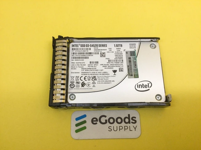Main image of P47319-B21 HPE 1.92TB SATA 6G READ INTENSIVE SFF SC S4520 SSD P47484-001