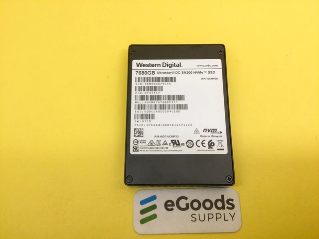Main image of HUSMR7676BDP3Y1 WD HGST Ultrastar SN200 7.68TB NVME PCIe 3.0 U.2 2.5in SSD