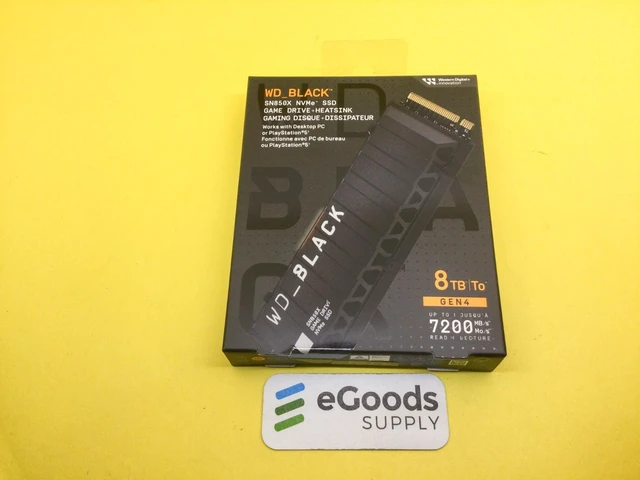 Main image of WD BLACK SN850X 8TB NVMe PCIe Gen4 M.2 2280 Internal SSD WDBB9H0080BNC F/S