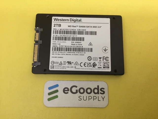 Main image of WDS200T2R0A Western Digital WD Red SA500 2TB 2.5' SATA NAS SSD