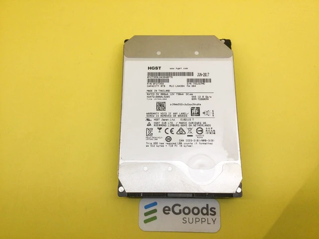 Main image of (NOT FOR HOME PC!) HUH721008AL5205 HGST 8TB 7.2K SAS 12Gb/s 3.5in HDD