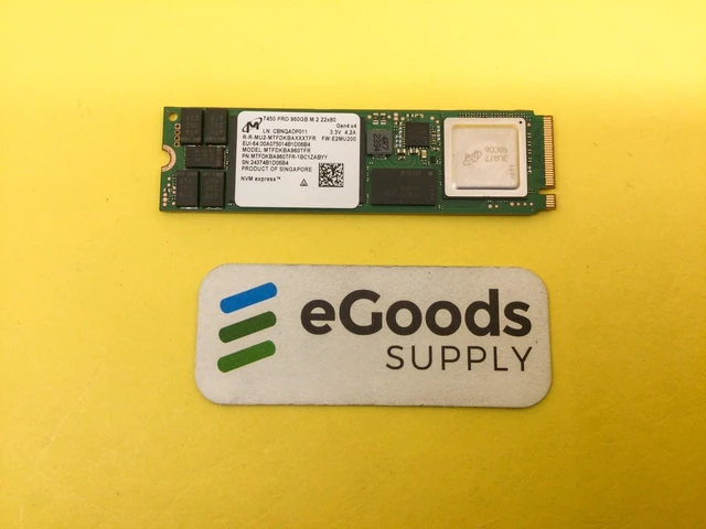 Alt view image 2 of 4 - Micron 7450 PRO 960GB M.2 2280 NVME PCIE4.0 Internal SSD MTFDKBA960TFR