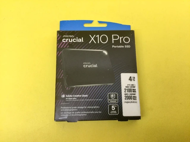 Alt view image 3 of 4 - Crucial X10 Pro 4TB USB-C Portable External SSD CT4000X10PROSSD9