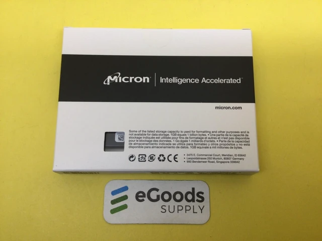 Alt view image 3 of 3 - Micron 5300 PRO 7.68TB SATA 6Gb/s 2.5" 7680GB SSD MTFDDAK7T6TDS