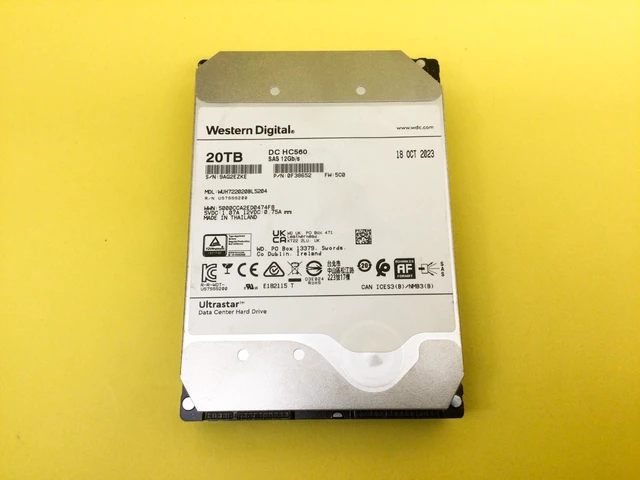 Main image of (NOT FOR HOME PC!) WD Ultrastar DC HC560 20TB 7200RPM SAS 12Gb/s 512e 3.5" HDD WUH722020BL5204