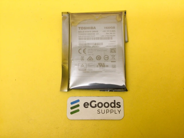 Alt view image 2 of 2 - Toshiba 1.92TB SATA 6Gb/s 2.5" Enterprise SSD THNSN81Q92CSE