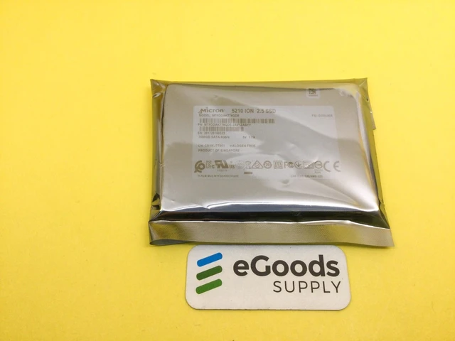 Alt view image 3 of 3 - Micron 5210 ION 7.68TB SATA 6Gb/s QLC 2.5" Enterprise SSD MTFDDAK7T6QDE