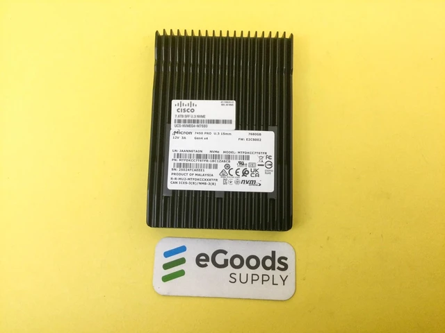 Alt view image 2 of 2 - Micron 7450 Pro 7.68TB PCIE4.0 NVME 2.5in U.3 SSD MTFDKCC7T6TFR