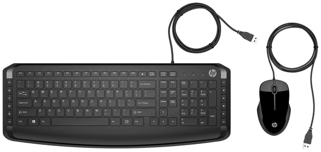 Main image of HP Pavilion Keyboard and Mouse 200,Black,USB 2.0 (9DF28AA#ABL)