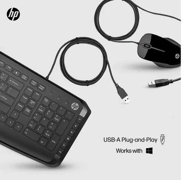 Alt view image 5 of 7 - HP Pavilion Keyboard and Mouse 200,Black,USB 2.0 (9DF28AA#ABL)