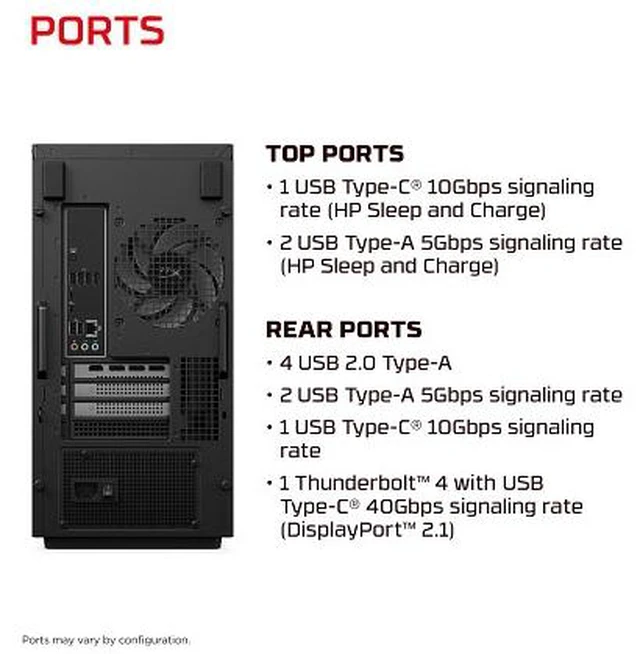 Alt view image 5 of 7 - HyperX HyperX OMEN Desktop Intel Core Ultra 7, 32 GB;2 TB SSD Windows 11 Home