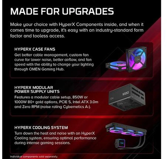 Alt view image 6 of 7 - HyperX HyperX OMEN Desktop Intel Core Ultra 7, 32 GB;2 TB SSD Windows 11 Home