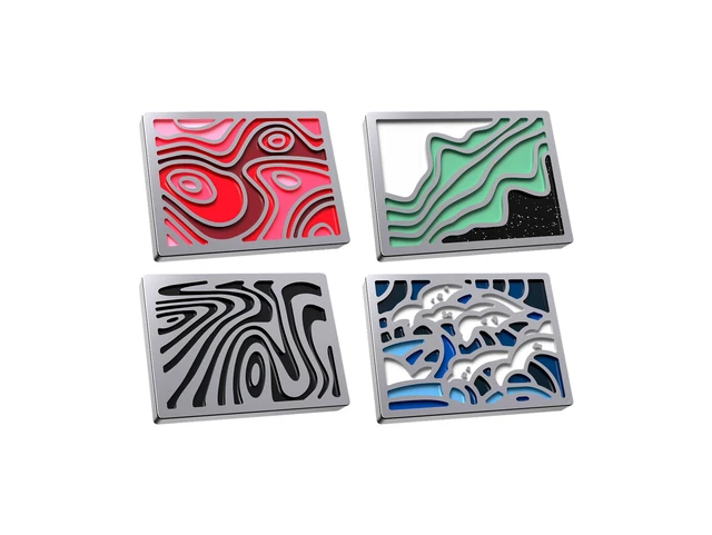 Alt view image 3 of 5 - HyperX Badge Pack - Abstract Magnetic Badges