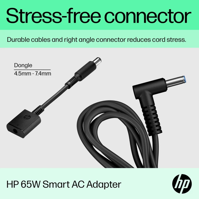 Alt view image 7 of 7 - HP 65W Smart AC Adapter