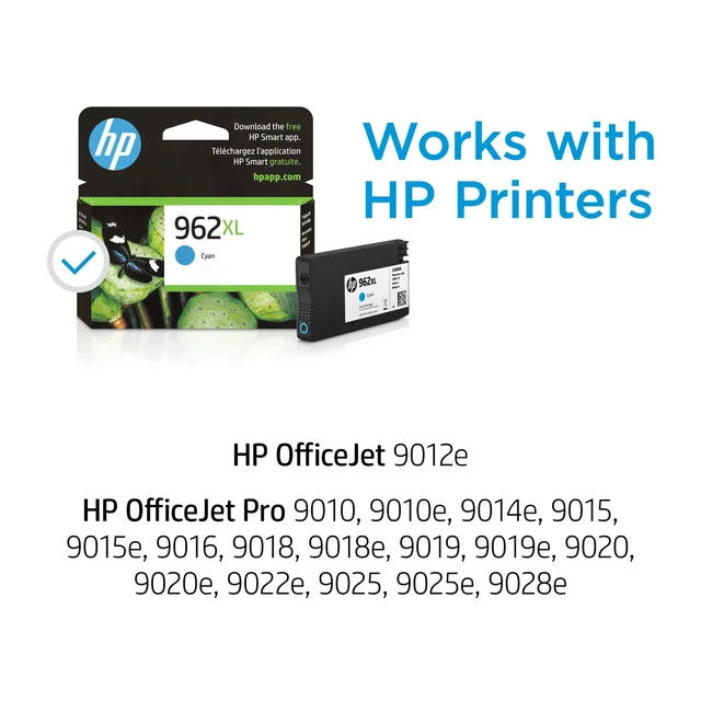 Alt view image 5 of 7 - HP 962XL High Yield Cyan Original Ink Cartridge, ~1,600 pages, 3JA00AN#140