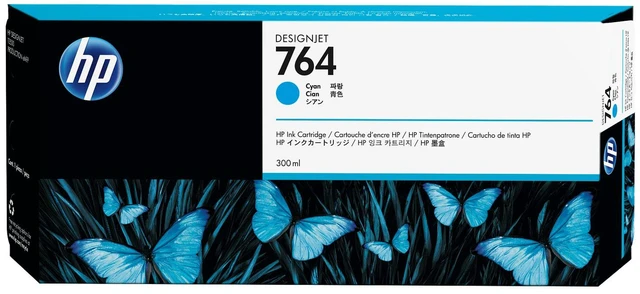 Main image of HP 764 300-ml Cyan DesignJet Ink Cartridge, C1Q13A