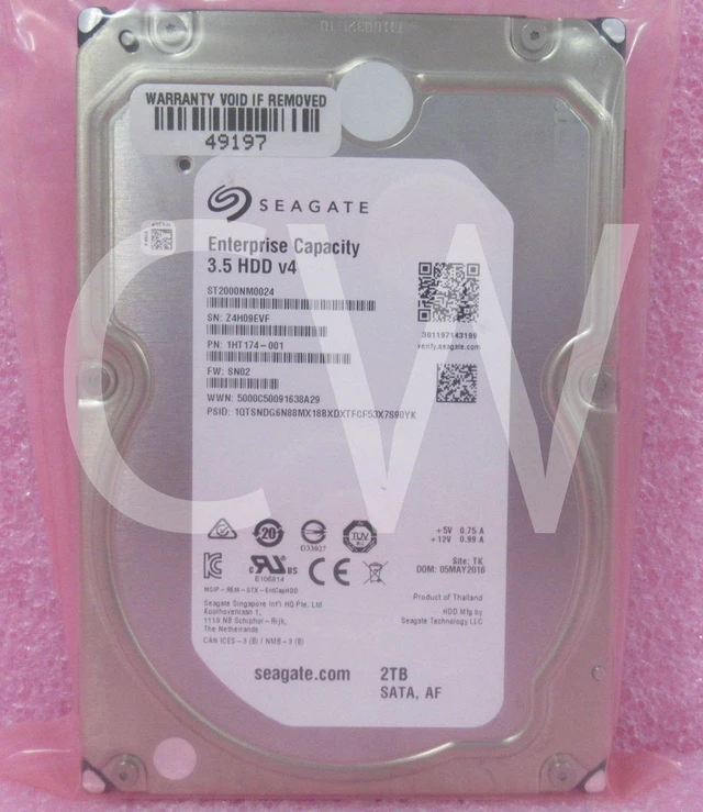 Main image of ST2000NM0024 Seagate 2TB 7.2K RPM 6Gbps 3.5" SATA Hard Drive
