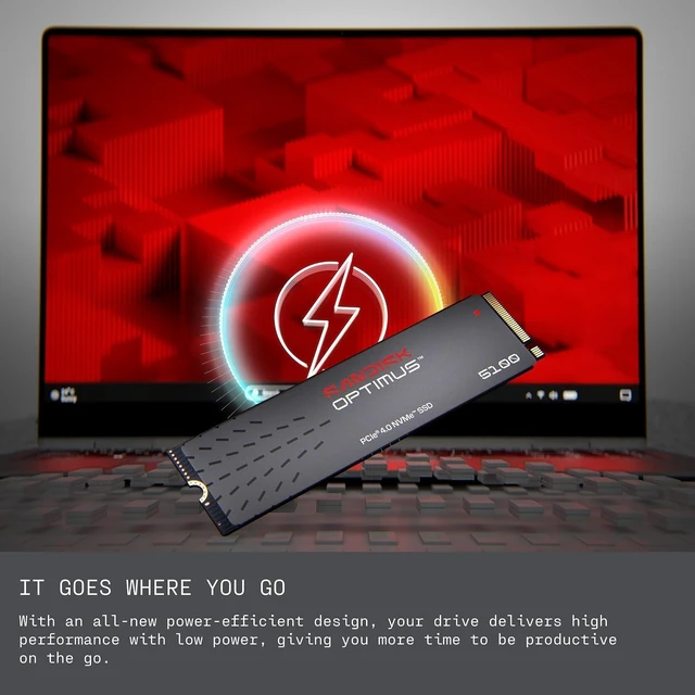 Alt view image 5 of 6 - SanDisk Optimus 5100 1TB NVMe SSD, PCIe 4.0, M.2 2280 SDSP51100TAN
