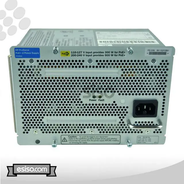 Main image of J9306A J9306-61101 HP PROCURVE 1500W POE+ ZL POWER SUPPLY