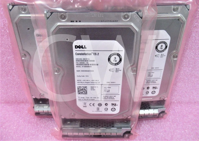 Alt view image 2 of 2 - (NOT FOR HOME PC!) 91K8T 091K8T (LOT OF 3) Dell CONSTELLATION ES.2 3TB 7.2K 6G 3.5" SAS Hard Drive