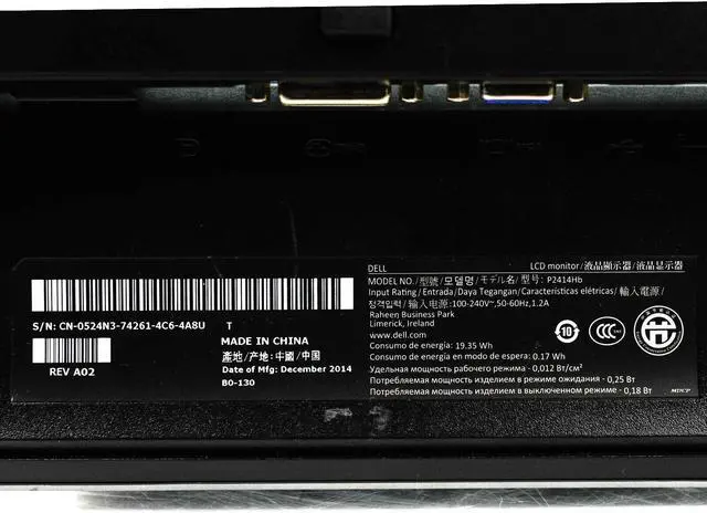 Alt view image 6 of 6 - Dell P2414H 24" Widescreen 1920x1080 FHD IPS LED Monitor ONLY DP DVI VGA Grade A