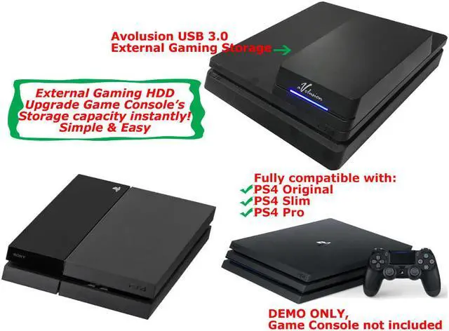 Alt view image 4 of 5 - Avolusion 2TB HDDGear Pro USB 3.0 External Gaming Hard Drive -PS4, PS4 Slim Pro