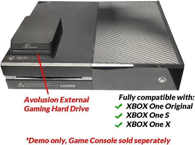 Alt view image 6 of 6 - Avolusion Mini HDDGear Pro 640GB USB 3.0 External Hard Drive (For Xbox One X, S)