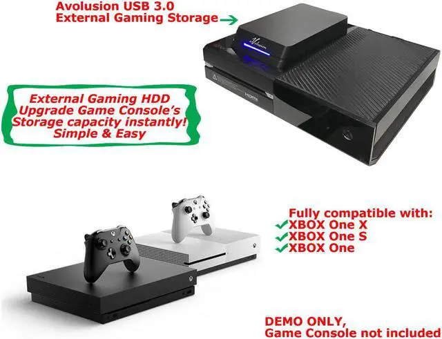 Alt view image 4 of 5 - Avolusion 3TB HDDGear Pro External USB 3.0 Gaming Hard Drive for XBOX ONE X, S