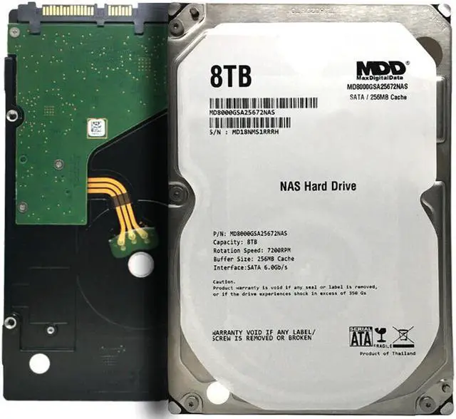 Main image of MDD 8TB 7200RPM 256MB Cache SATA 6.0Gb/s 3.5" Hard Drive for NAS Network Storage