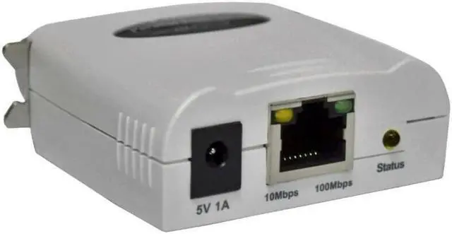 Alt view image 2 of 3 - X-MEDIA XM-PS110P 1-Port 10/100Mbps Fast Ethernet Parallel Network Print Server