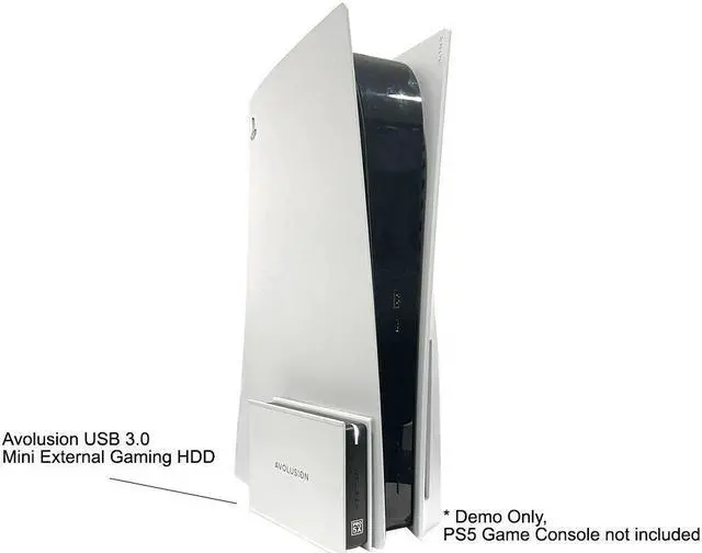 Alt view image 7 of 7 - Avolusion Mini Pro-5X 3TB USB 3.0 Portable External Gaming PS4 Hard Drive White