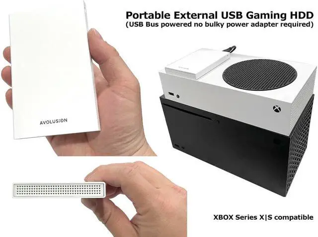 Alt view image 5 of 7 - Avolusion 1TB USB 3.0 Portable External Gaming Hard Drive for XBOX Series X|S
