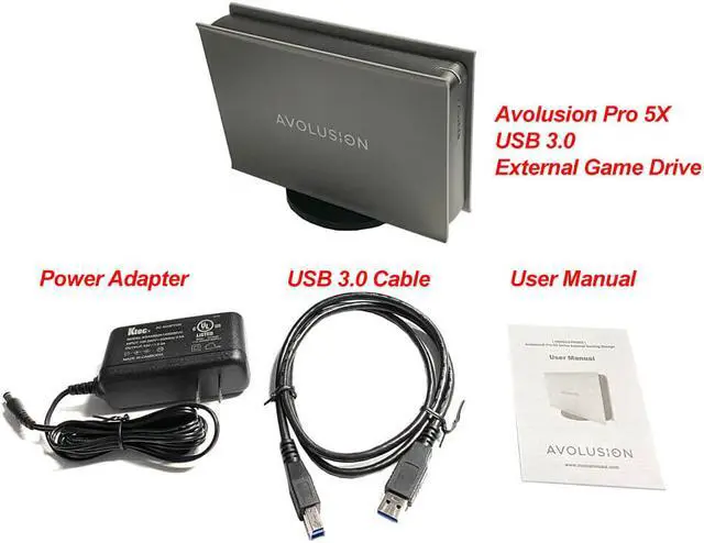 Alt view image 5 of 7 - Avolusion PRO-5X Series 2TB USB 3.0 External Gaming Hard Drive PS4 Slim, Pro,1st