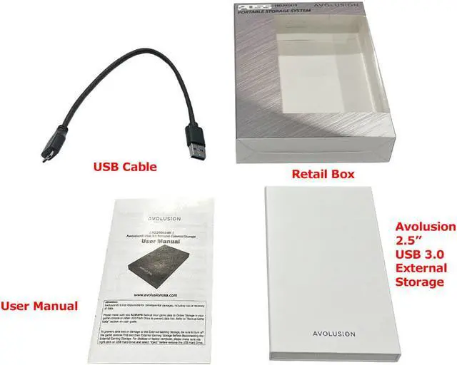 Alt view image 4 of 7 - Avolusion 1TB USB 3.0 Portable External Gaming Hard Drive for XBOX Series X|S