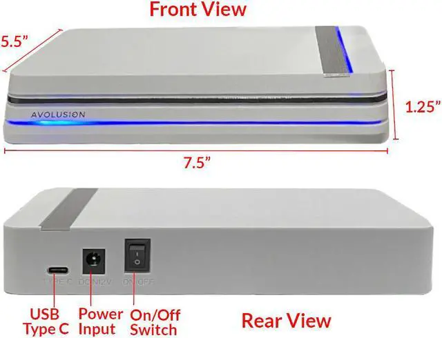 Alt view image 4 of 7 - Avolusion HDDGEAR PRO X 2TB External Gaming Hard Drive for PS5 Game Console WHIT