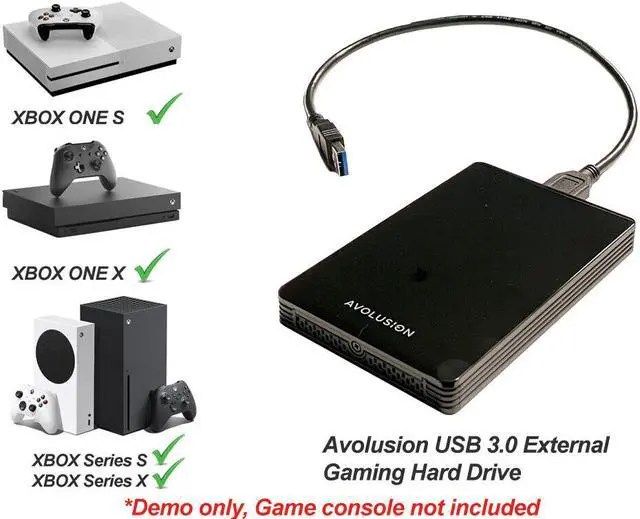 Alt view image 6 of 6 - Avolusion HD250U3-Z1-PRO 1TB USB 3.0 Portable XBOX One USB 3.0 Gaming Hard DrIve