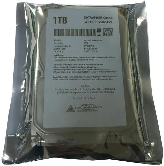 Alt view image 4 of 5 - WL 1TB 64MB Cache SATA III (6.0Gb/s) 3.5" Hard Drive -PC/CCTV DVR