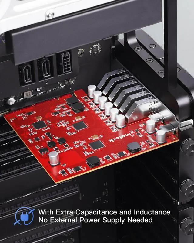 Alt view image 4 of 7 - Inateck PCIe to USB 3.2 Gen 2 Expansion Card 20Gbps w/ 6 USB A & 2 USB C Ports