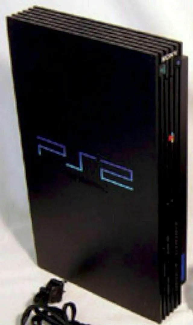 Alt view image 3 of 3 - 2 WIRELESS CONTROLLERS Sony PS2 Game System Gaming Console PLAYSTATION-2 Black
