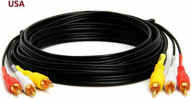 Alt view image 2 of 2 - Lot of 10 PTC Gold Series RCA Composite Audio/Video Cable | Male to Male | 25'ft