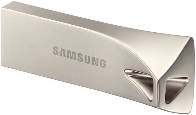 Alt view image 6 of 7 - Samsung BAR Plus MUF-256BE3/AM USB Flash Drive 256 GB USB 3.1 Champagne Silver